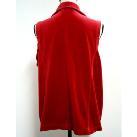 White Stag Women XL (18) Cranberry Red Vest Fleece - Picture 3 of 3